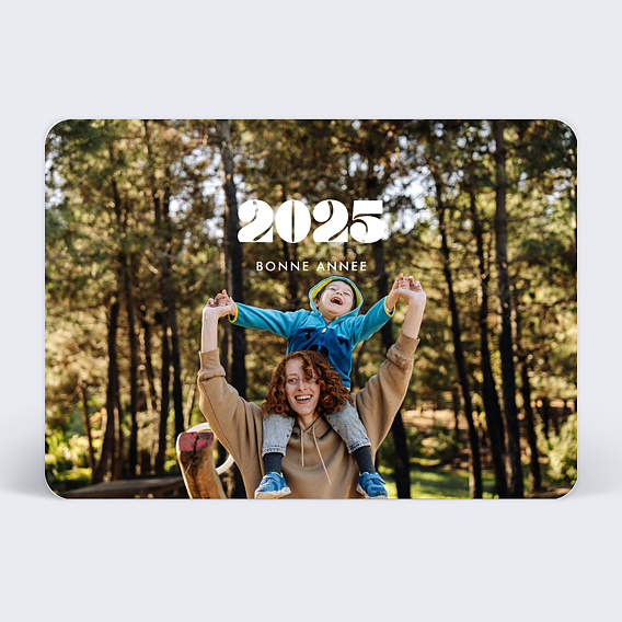 Carte de voeux Année en pleine page