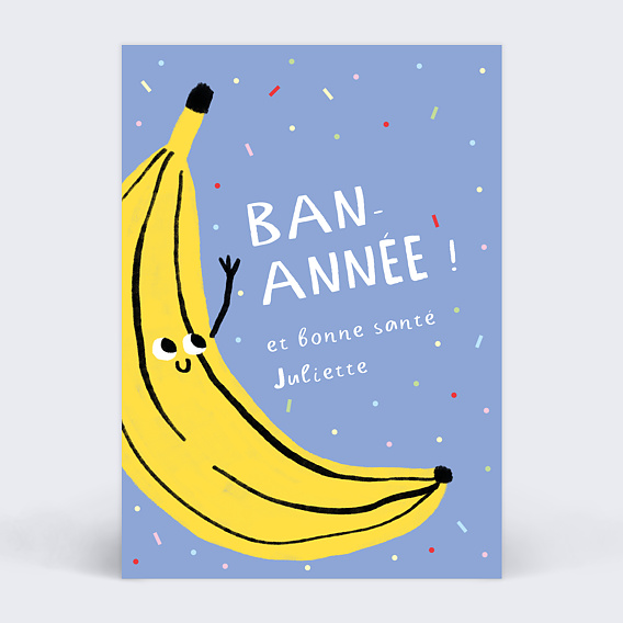 Carte de voeux Banannée