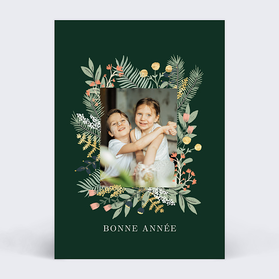 Carte de voeux Cadre Floral Élégant