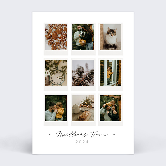 Carte de voeux Pêle-Mêle Polaroid