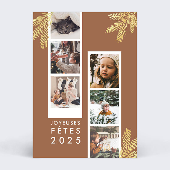 Carte de voeux Photomaton Ocre