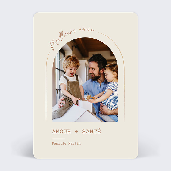 Carte de voeux Texte dans l’arche