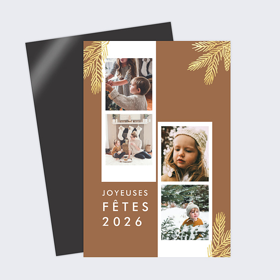 Carte de voeux Photomaton Ocre Après 3