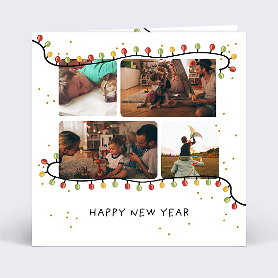 Carte de Voeux Particuliers Lumières de Noel