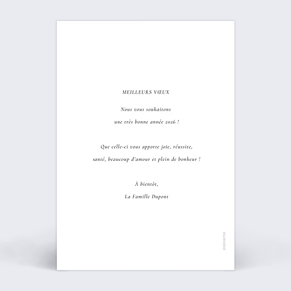 Carte de Voeux Particuliers Double étiquette
