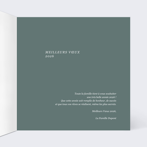 Carte de voeux Village de Montagne Intérieur Droit