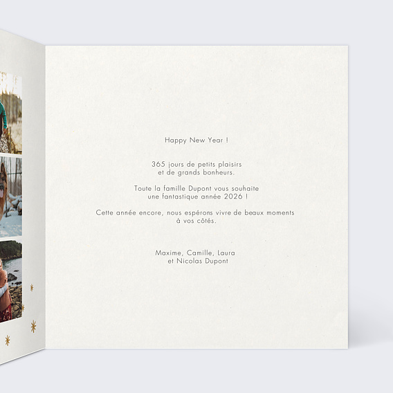 Carte de voeux Famille Pull Intérieur Droit