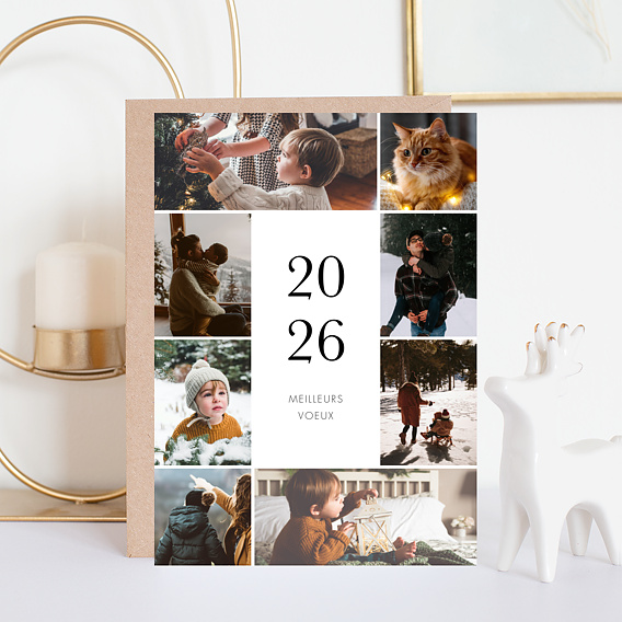 Carte de voeux Multiphoto Élégance Après 1