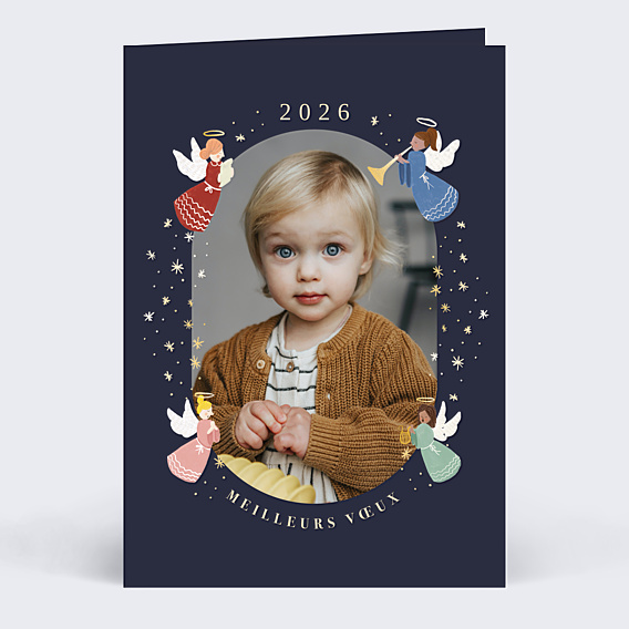 Carte de Voeux Particuliers Petits Anges