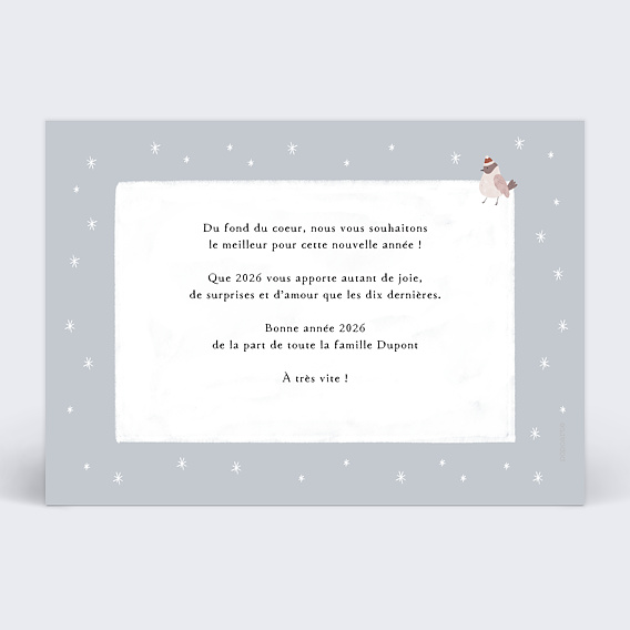 Carte de voeux Chalet Verso