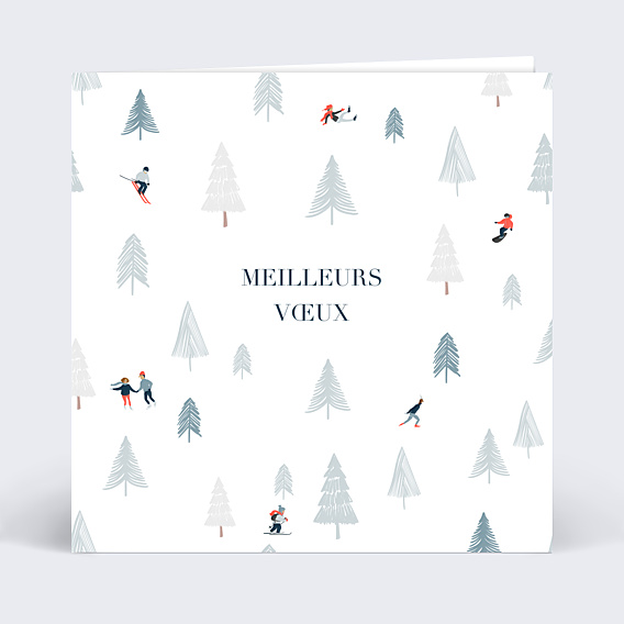 Carte de Voeux Particuliers Forêt de Sapins