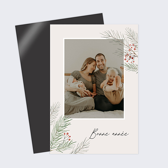 Carte de Voeux Particuliers Botanique Hivernale