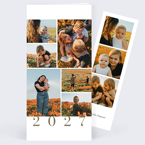 Carte de Voeux Particuliers Année en grand