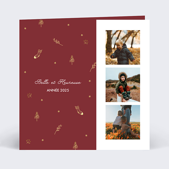 Carte de voeux Pattern ocre