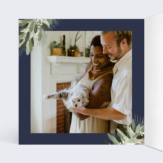 Carte de voeux Bougies Intérieur Gauche