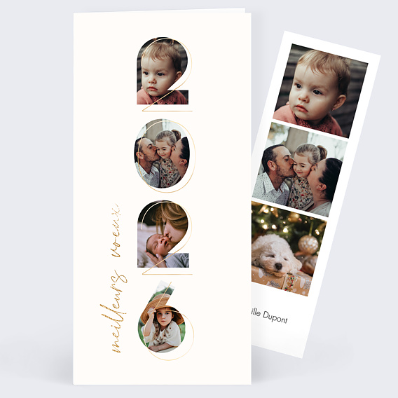 Carte de voeux Original Photo Année