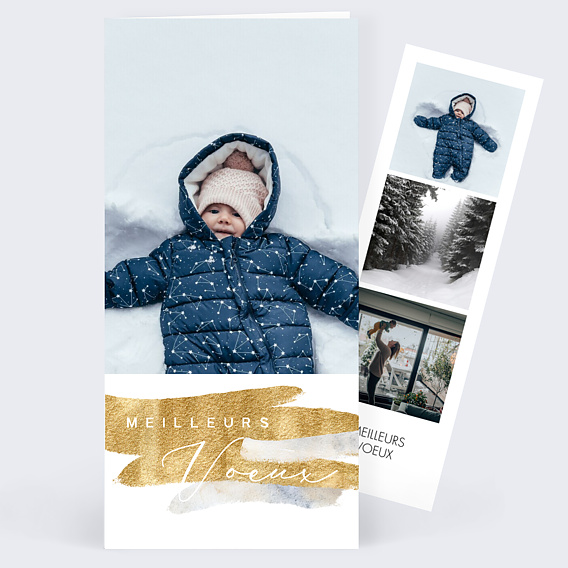 Carte de voeux Pinceau Texturé