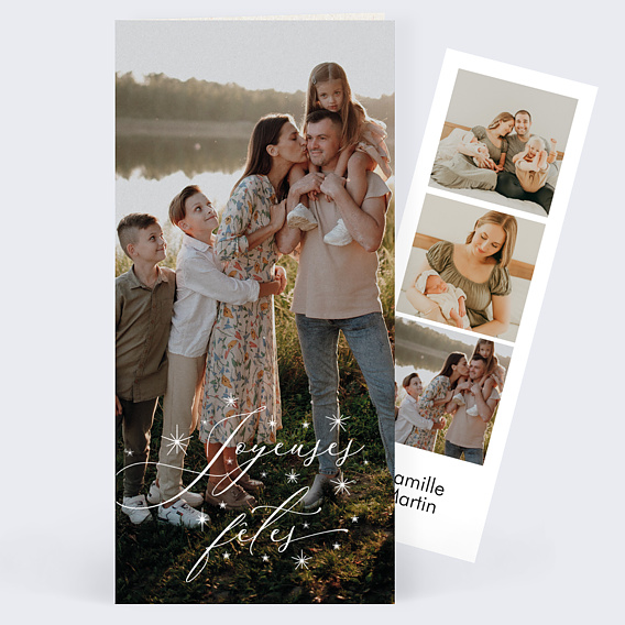 Carte de voeux Pleine page décorée