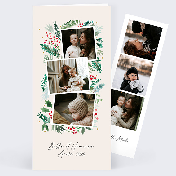 Carte de voeux Tirage végétal