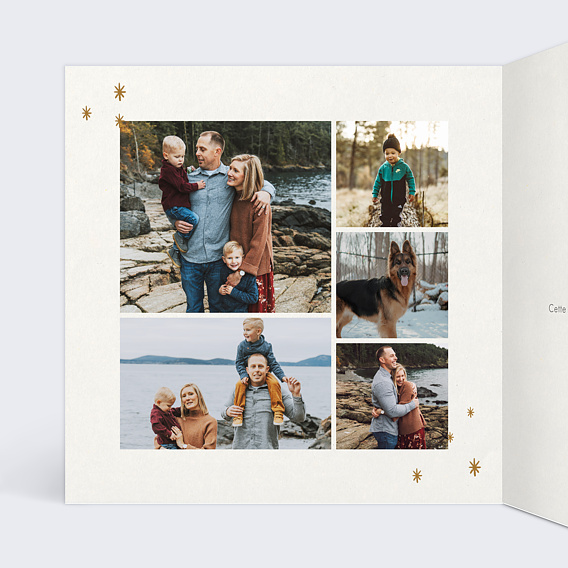 Carte de voeux Famille Pull Intérieur Gauche