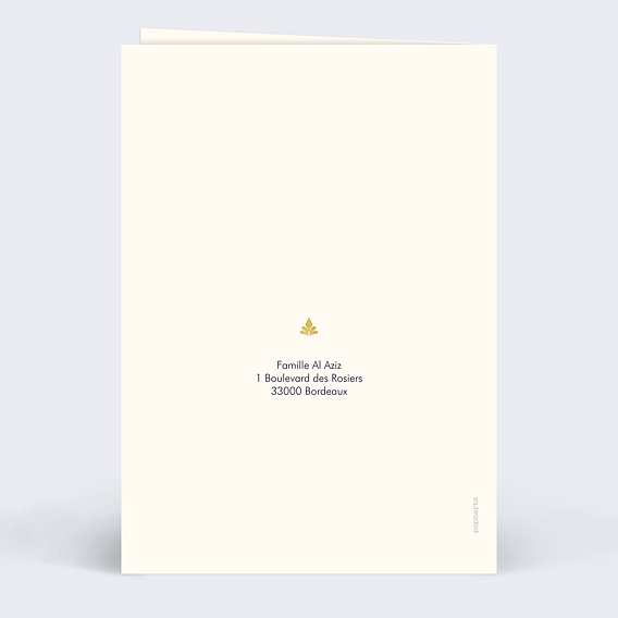 Carte de voeux Porte Mosaïque Verso