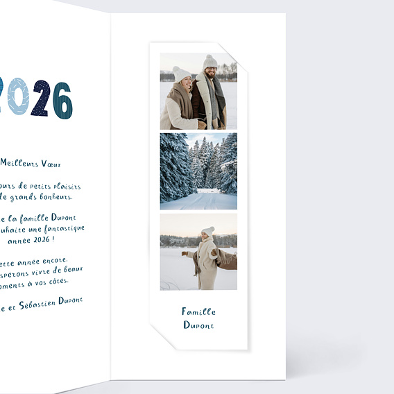 Carte de voeux Hello New Year Intérieur Droit
