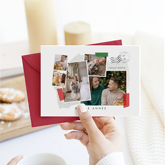 Carte de voeux Scrapbooking Après 1