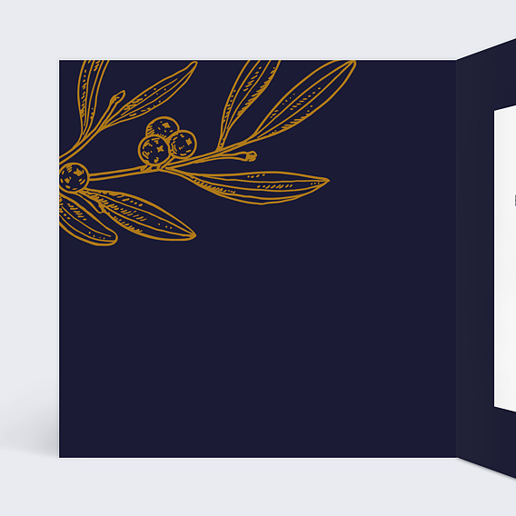 Carte de voeux Sous le Gui  Intérieur Gauche