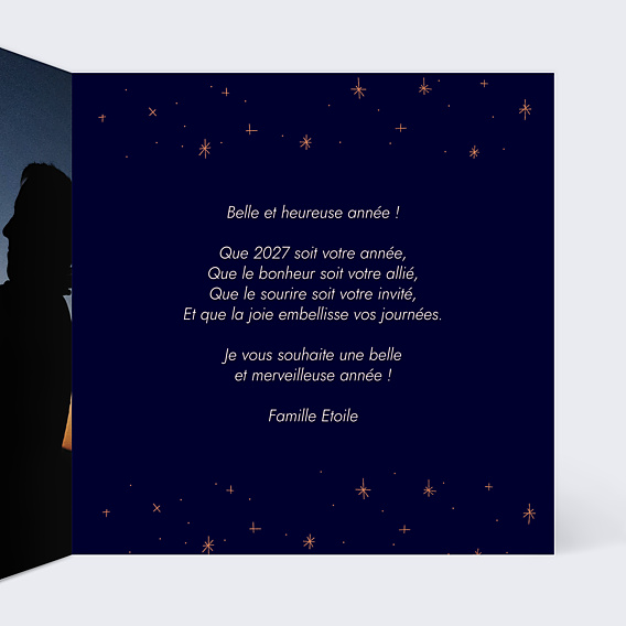 Carte de Voeux Particuliers Etoiles Magiques