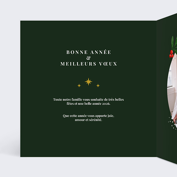 Carte de voeux Boule à neige paysage Intérieur Gauche