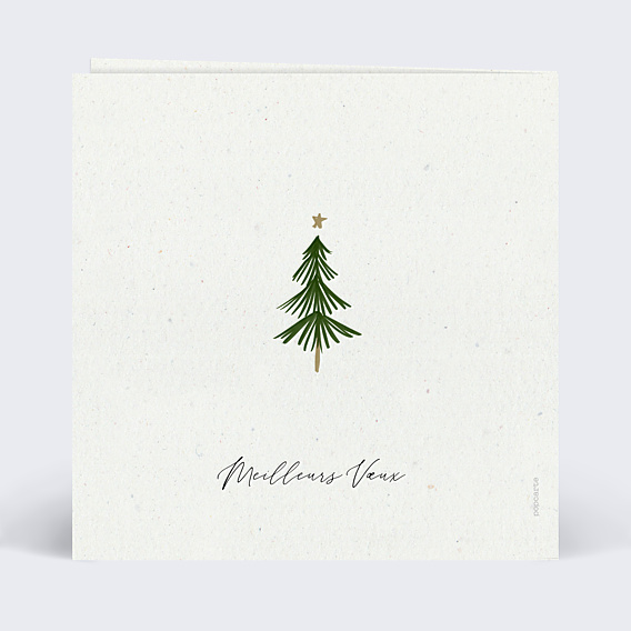 Carte de Voeux Particuliers Sapin Traditionnel