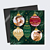 Carte de Voeux Particuliers Boules de Noel Chic