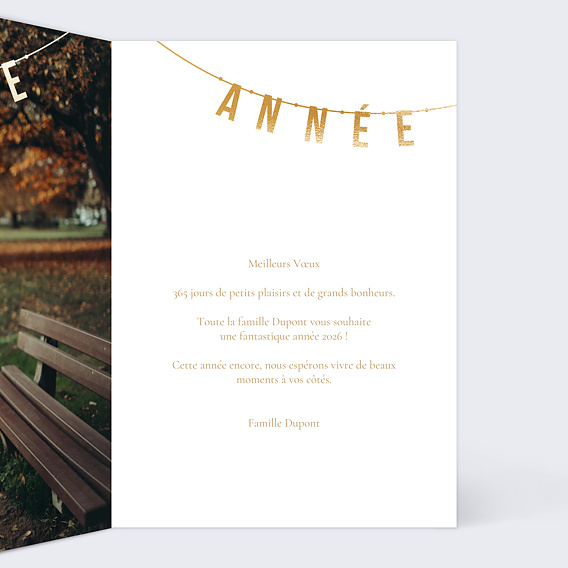 Carte de Voeux Particuliers Guirlande bonne année
