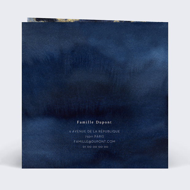 Carte de Voeux Particuliers Feldspath Verso