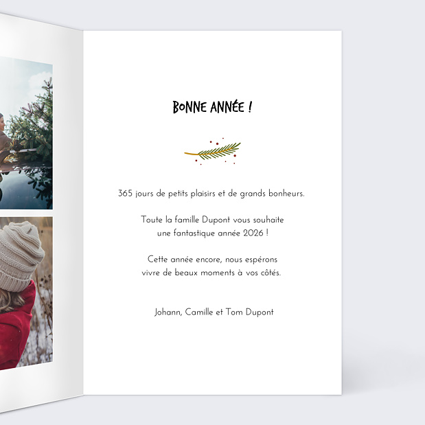 Carte de Voeux Particuliers Chaussettes de Noel Intérieur Droit