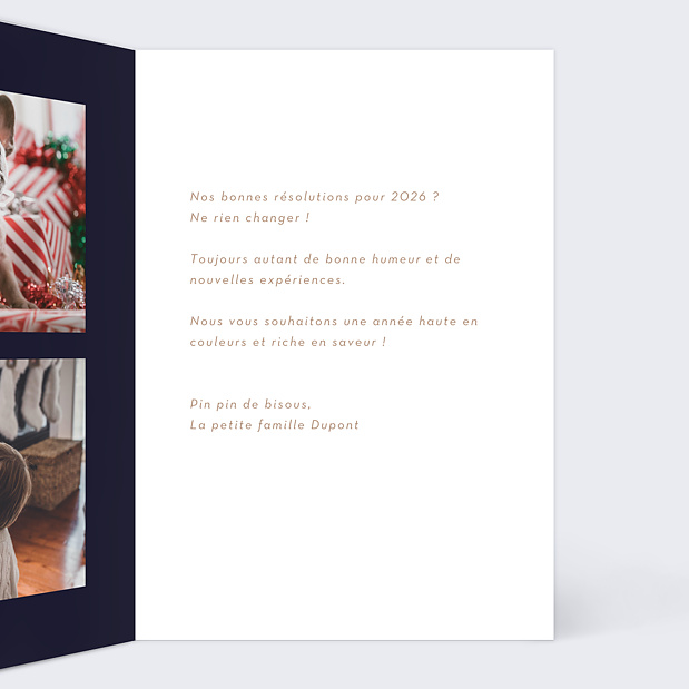 Carte de Voeux Particuliers Fleurs Lumineuses Intérieur Droit