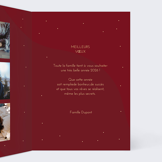 Carte de voeux Bandeau Branchage Intérieur Droit