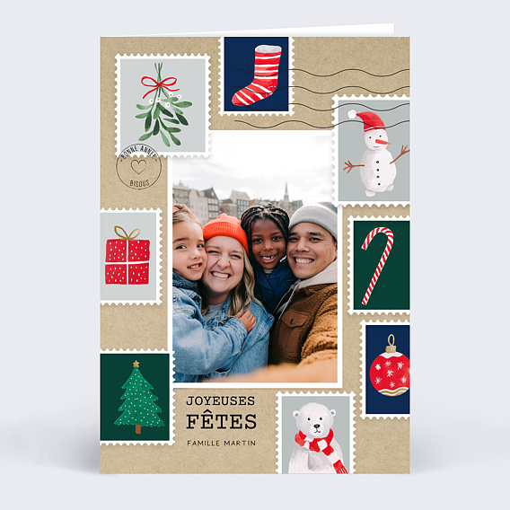 Carte de voeux Lettre au Père Noel Recto