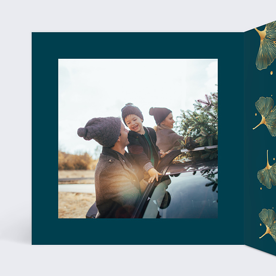 Carte de voeux Gingko III Intérieur Gauche