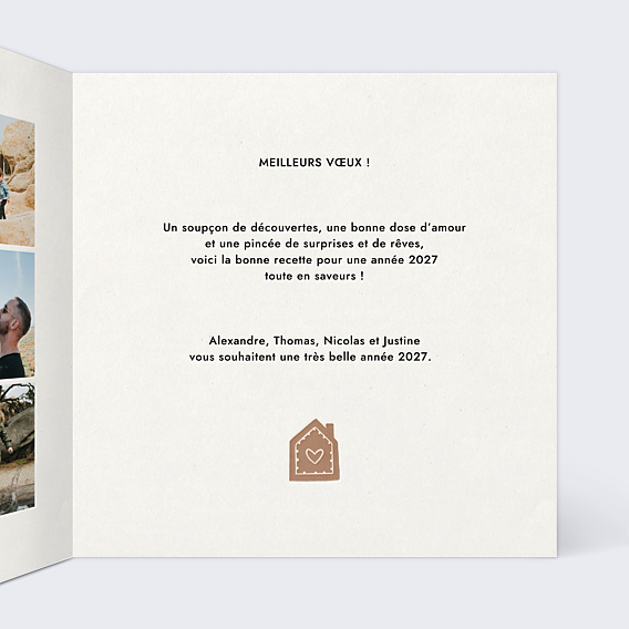 Carte de Voeux Particuliers Petits Biscuits