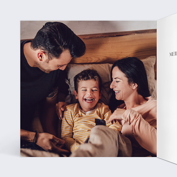 Carte de voeux Boucles Intérieur Gauche