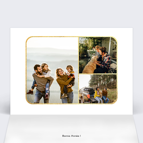 Carte de voeux Calendrier Houx Magique Intérieur Gauche