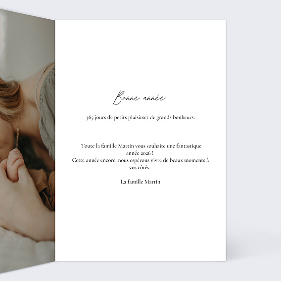 Carte de voeux Botanique Hivernale Intérieur Droit