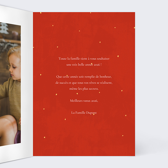 Carte de voeux Ciel Étoilé Intérieur Droit