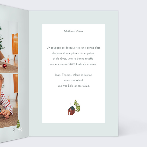 Carte de voeux Laponie Intérieur Droit