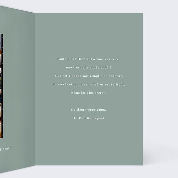 Carte de voeux Pellicule Souvenirs Intérieur Droit