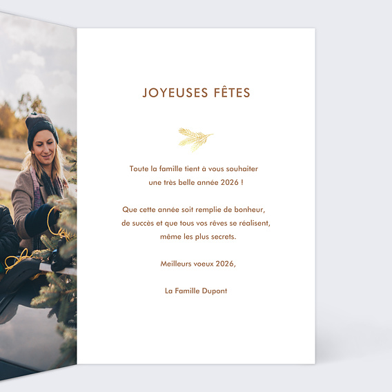 Carte de voeux Photomaton Ocre Intérieur Droit