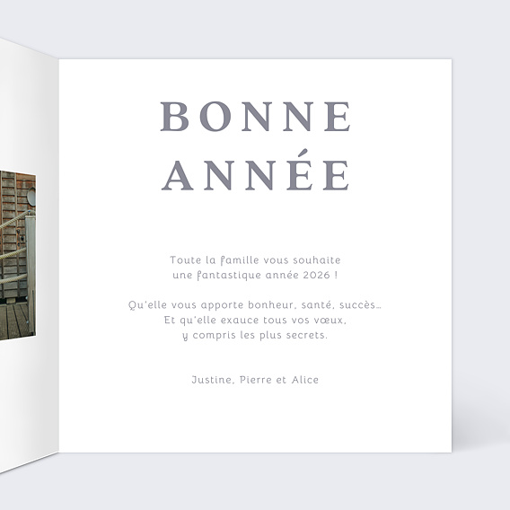 Carte de voeux Pleine page minimaliste Intérieur Droit