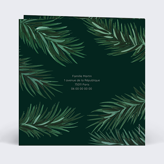 Carte de Voeux Particuliers Boules de Noel Chic