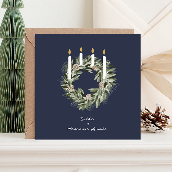 Carte de voeux Bougies Après 1